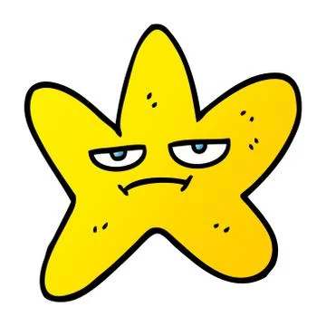 Vector gradient illustration cartoon star fish Stock Illustration