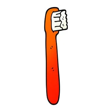 Vector gradient illustration cartoon tooth brush Ilustración de archivo