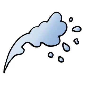Vector gradient illustration cartoon water splash 스톡 일러스트