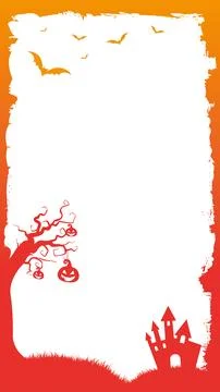 Vector gradient orange border Halloween holiday social media story AR filte.. Stock Illustration