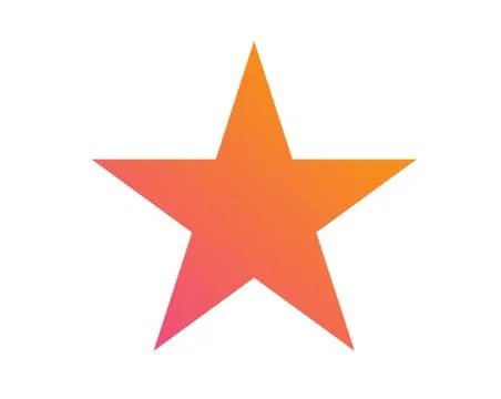 Vector gradient orange to pink star diamond icon Stock Illustration