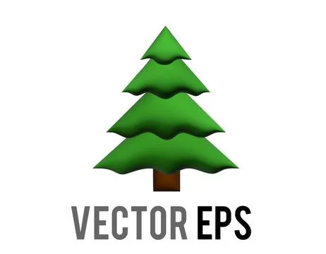 Vector gradient outdoor park green tree 3D icon Ilustración de archivo