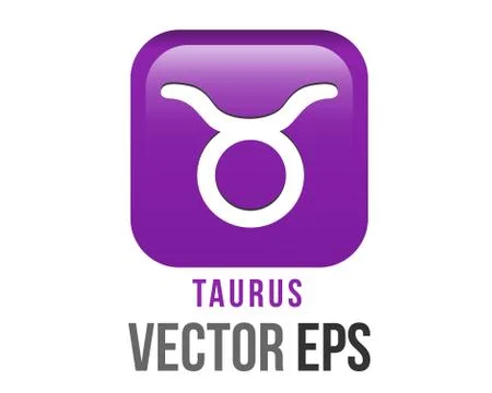 Vector gradient purple Aries astrological sign icon in the Zodiac,  represent Stock Illustration