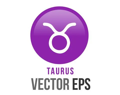 Vector gradient purple Aries astrological sign icon in the Zodiac,  represent Stock Illustration