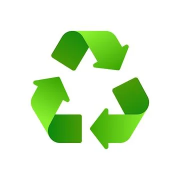Vector gradient recycle sign styles Stock Illustration