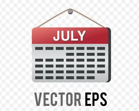 Vector gradient red traditional scheduled wall calendar icon for appointment Stock Illustration