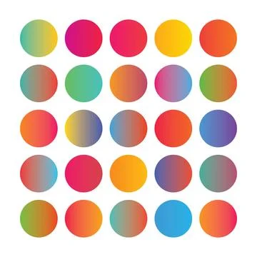 Vector Gradient Set. Multicolor Sphere Stock Illustration