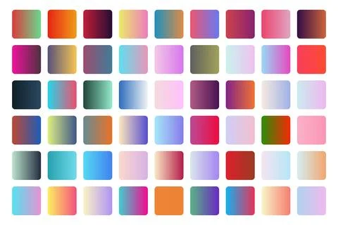 Vector Gradient Set. Multicolor Sphere Stock Illustration