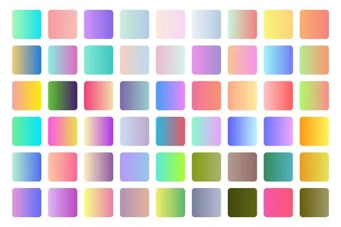 Vector Gradient Set. Multicolor Sphere Illustrazione stock
