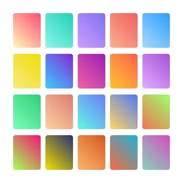 Vector Gradient Set. Multicolor Sphere Stock Illustration