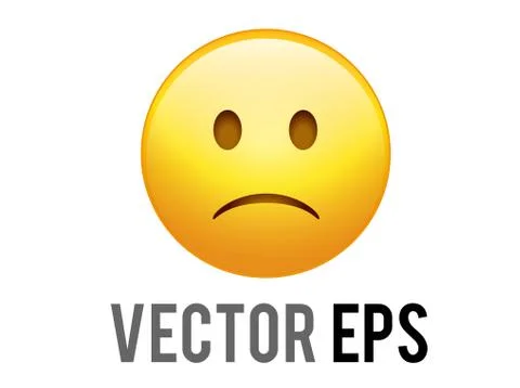 Vector gradient yellow smiley face with white teeth icon Stock Illustration