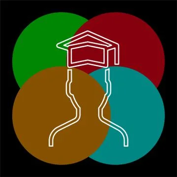 Vector graduates student - education Stock Illustration