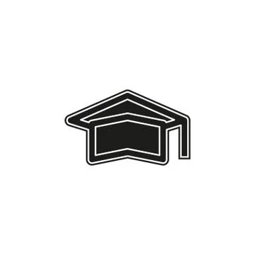 Vector graduation cap - education icon, academic university hat illustration Stock Illustration