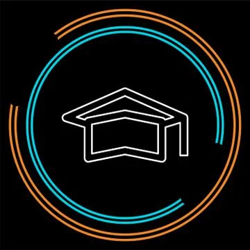 Vector graduation cap - education Stock Illustration