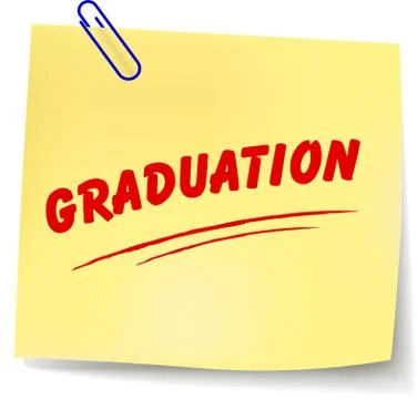 Vector graduation message Stock Illustration