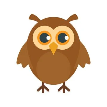 Vector graduation owl in flat style Stock Illustration