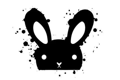 Vector Graffiti Bunny: Playful Rabbit Easter Icon in Urban Art Style. Stock Illustration