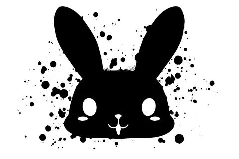 Vector Graffiti Bunny: Playful Rabbit Easter Icon in Urban Art Style. Stockillustratie