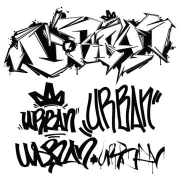 Vector Graffiti Tags - writing Stock Illustration