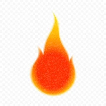 Vector grainy gradient symbol of flame Ilustración de archivo