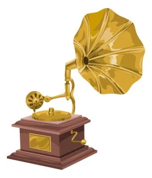 Vector of gramophone. Stock Illustration