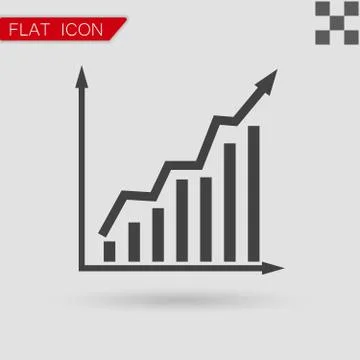Vector Graph Icon UI Flat Style Stock Illustration