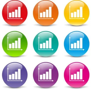 Vector graph icons Stock Illustration