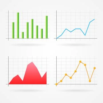 Vector graph set Stock Illustration