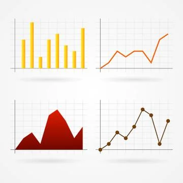 Vector graph set Stock Illustration