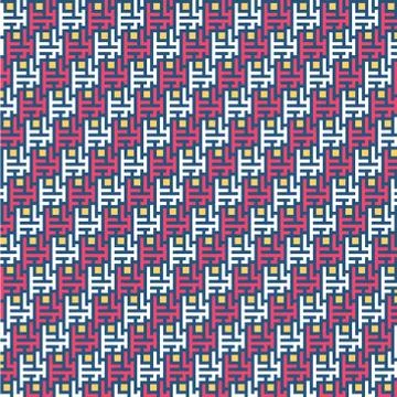Vector graphic abstract geometry maze pattern. blue seamless geometric laby.. Stockillustratie