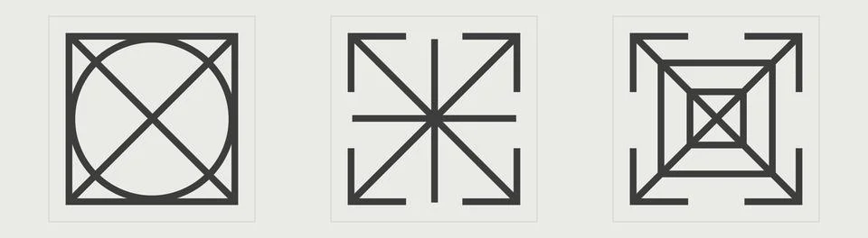 Vector Graphic Assets Set. Big collection of abstract graphic geometric symbols イラスト素材