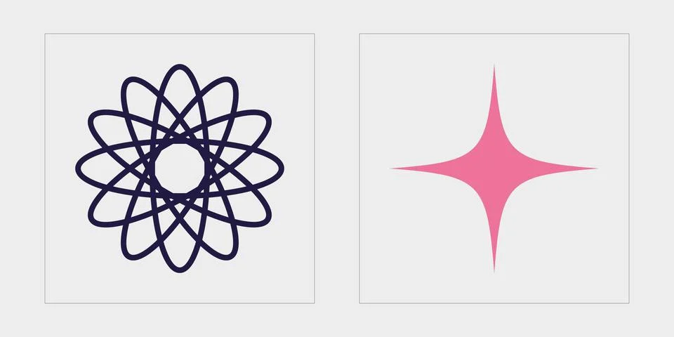 Vector Graphic Assets Set. Big collection of abstract graphic geometric symbols Illustrazione stock