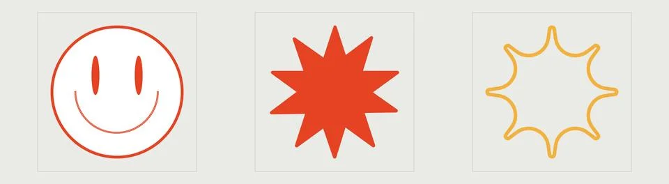 Vector Graphic Assets Set. Big collection of abstract graphic geometric symbols Stock Illustration