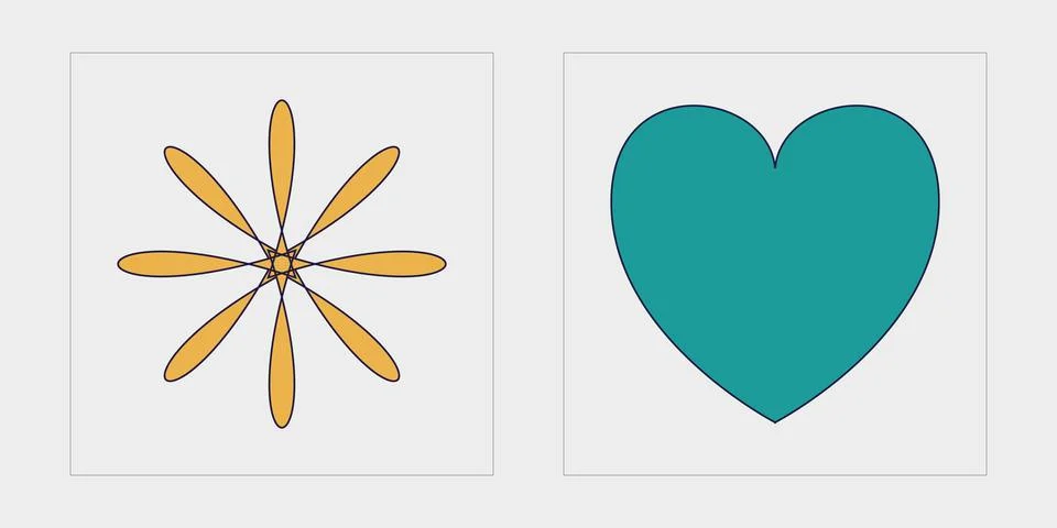 Vector Graphic Assets Set. Big collection of abstract graphic geometric symbols Illustrazione stock