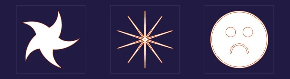 Vector Graphic Assets Set. Big collection of abstract graphic geometric symbols Stock Illustration