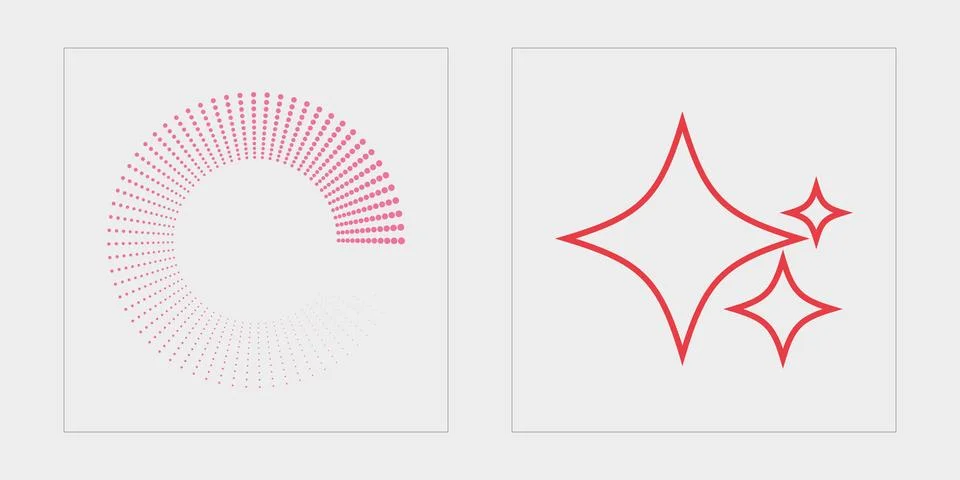 Vector Graphic Assets Set. Big collection of abstract graphic geometric symbols Stock Illustration