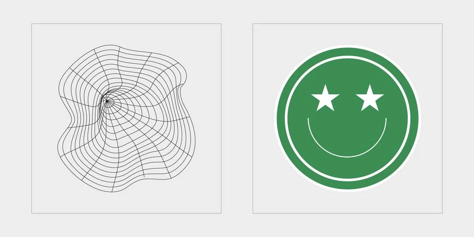 Vector Graphic Assets Set. Big collection of abstract graphic geometric symbols Stock Illustration