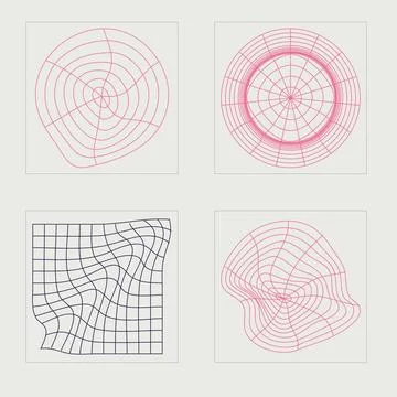 Vector Graphic Assets Set. Brutalism star and flower shapes. Flat minimalist Stock Illustration