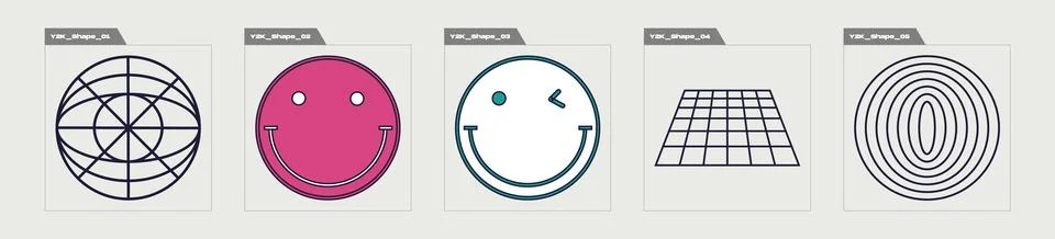 Vector Graphic Assets Set. Extraordinary Graphic Assets. Elements for graphic Stockillustratie