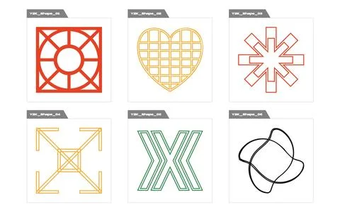 Vector Graphic Assets Set. Extraordinary Graphic Assets. Flat minimalist icons. Stock Illustration