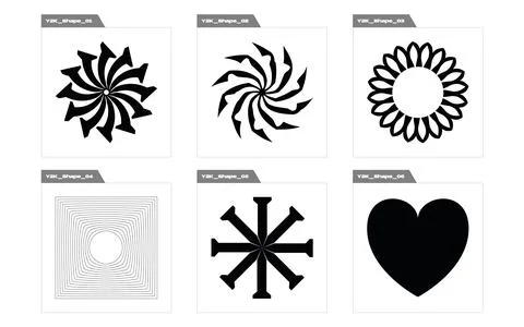 Vector Graphic Assets Set. Extraordinary Graphic Assets. Cyberpunk elements. Illustrazione stock