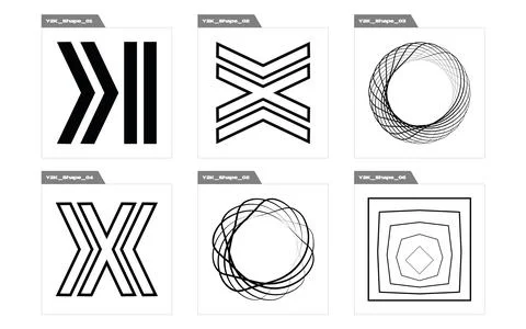 Vector Graphic Assets Set. Extraordinary Graphic Assets. Elements for graphic Stock Illustration