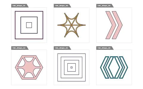 Vector Graphic Assets Set. Extraordinary Graphic Assets. Templates for notes Illustrazione stock