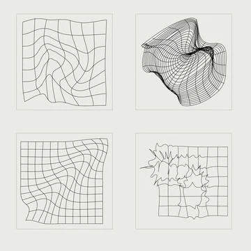 Vector Graphic Assets Set. Extraordinary Graphic Assets. For modern T-shirts Illustrazione stock