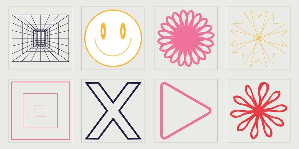Vector Graphic Assets Set. Extraordinary Graphic Assets. For modern T-shirts Stock Illustration