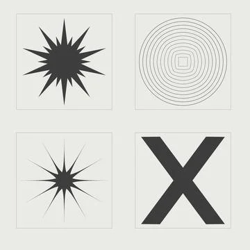 Vector Graphic Assets Set. Large set of retro objects for design. Objects in y2k 스톡 일러스트