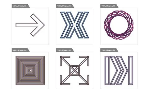 Vector Graphic Assets Set. Large set of retro objects for design. Flat Illustrazione stock
