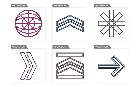 Vector Graphic Assets Set. Large set of retro objects for design. Modern Stock Illustration