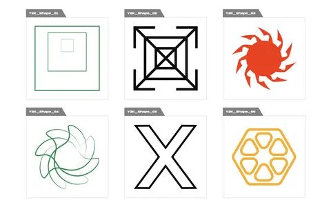 Vector Graphic Assets Set. Large set of retro objects for design. Cyberpunk Stock Illustration