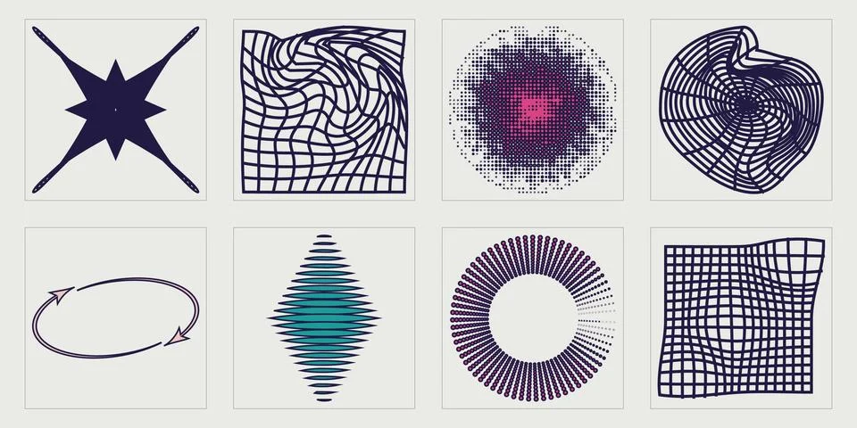 Vector Graphic Assets Set. Large set of retro objects for design. Objects in y2k イラスト素材